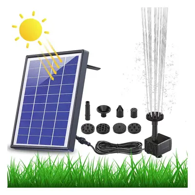 AISITIN 6.5 W Solar Fountain, Built-in mAh Battery, Upgraded Solar Pond Pump, Water Pump, Solar 