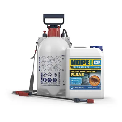 (5L & Sprayer) NOPE CP Flea Spray for The Home - Fast-Acting, Odourless & Non-Staining. Indoor &