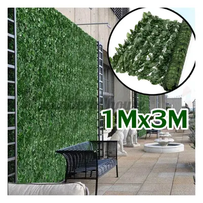 (1*3M) Ready 1*3m Artificial Grass Fence Faux Hedge Ivy Leaf Privacy Fence Screen Garden Pagar H