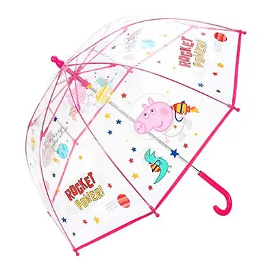 Templar Peppa Pig Dome Umbrella for Kids Childrens Boys Girls Brolly with Safety Opening