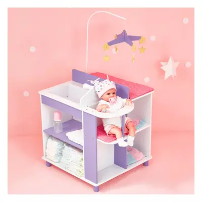 Olivia's Little World Pink Purple Baby Doll Changing Table Nursery