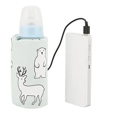 USB Baby Feeding Bottle Warmer Portable Cartoon Milk Bottle Travel Heater Heating Cover Insulati