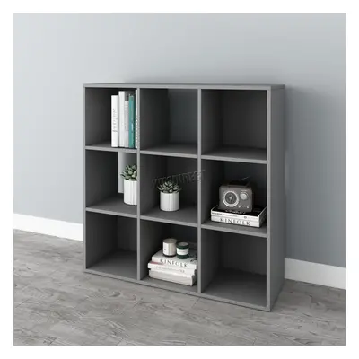 (Grey) WestWood Bookshelf Tier Cube Bookcase Storage Display PB Shelving Rack Unit