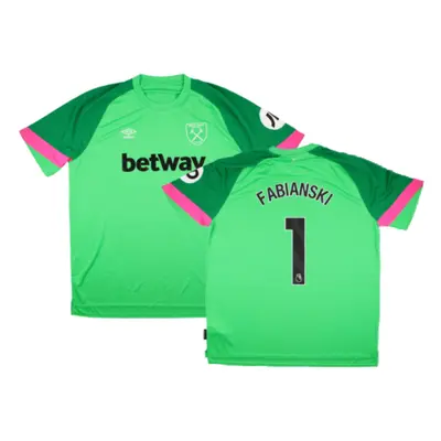 (XL) West Ham SS Home Goalkeeper Shirt (Green) (Fabianski 1)