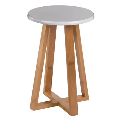 Premier housewares Viborg Grey Bamboo Round Stool