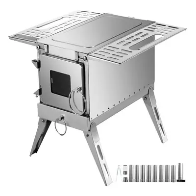 Vevor ZPQNLYL-100000001V0 Tent Wood Stove, Outdoor Camping Wood Burning Stove Stainless Steel