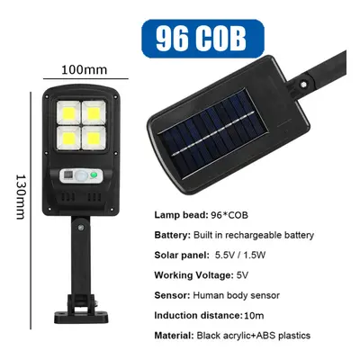 (96COB) 96/120 COB Solar Wall Light PIR Motion Sensor Waterproof Walkway Garden Lamp