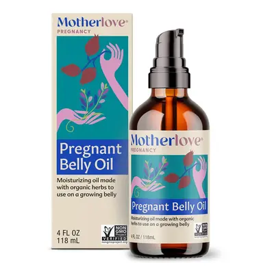 Motherlove Pregnant Belly Oil (4 oz) Natural Moisturizer to Soothe Itchy Skin & Prevent Stretch 