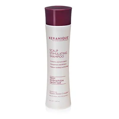 Keranique Deep Hydration Scalp Stimulating Shampoo for Thinning Hair, Free of Sulfate, Dye, and 