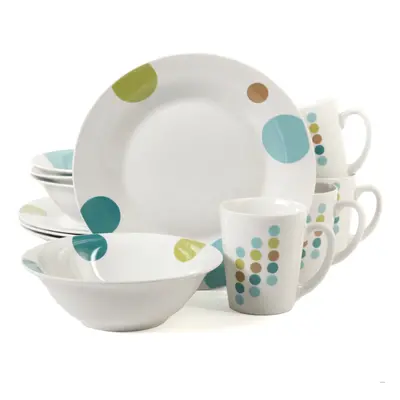 Gibson Home Retro Specks Piece Ceramic Multicolored Dinnerware Set