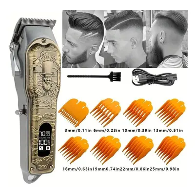 (as the picture, LJP10) Dragon Pattern Electric Hair Clipper - Professional Salon Grade Clipper 