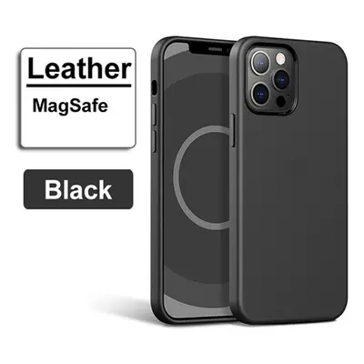 (black, for iPhone 12) Luxury Leather Case For Apple Iphone 15 Pro Max 12 13pro Iphone14 Magsafe