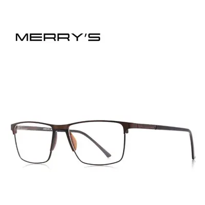 (brown, +450) Merrys Design Anti Blue Light Blocking Men Reading Glasses Cr-39 Resin Aspheric Gl