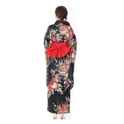 (XXXL, Black) Japanese Hell Girl Yan Moai Long Sleeve Kimono Cosplay Costume