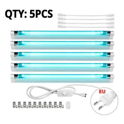 (as the picture, 8W-5PCS) 6w 8w 220v Germicidal Light T5 Bulb Tube Uv Ozone Lamp With Eu Plug