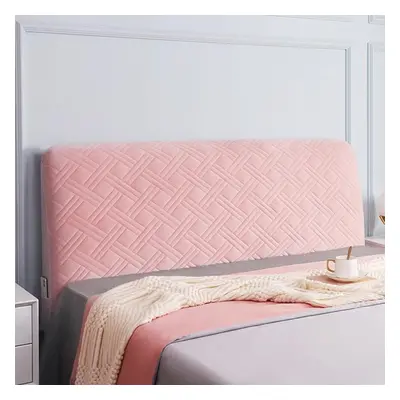 (pink, W130 x H70cm) Nordic Grid Bed Headboard Cover All Inclusive Bedside Bed Head Cover Warm S