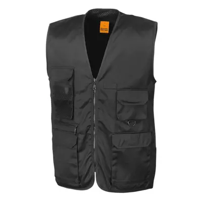 (XL, Black) WORK-GUARD by Result Unisex Adult Adventure Safari Waistcoat