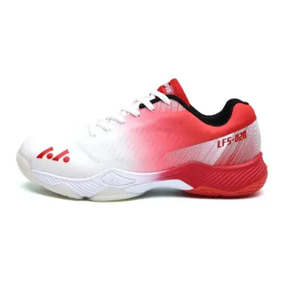 (white,red, 39) High-quality Shock Absorption Anti-skid And Wear-resistant Badminton Shoes Tenni