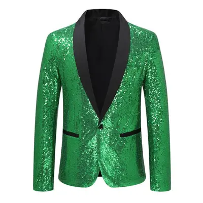 (green, XXL) Men&apos;s Clothing Stylish Formal Suit Men Suit Business Office Wedding Suit Jacke