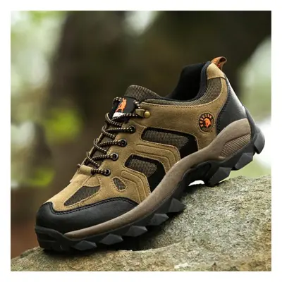 (brown, 46) Men Women Hiking Shoes Outdoor Sneaker Fashion Boots Winter Waterproof Anti-skid Out