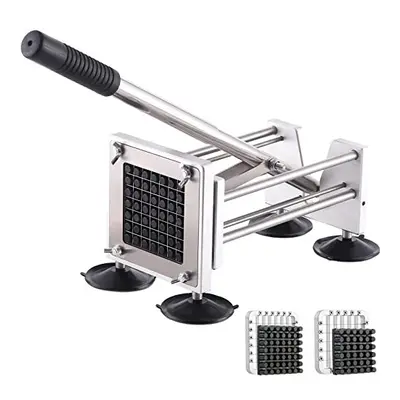 Chip Cutter Machine, Professional Potato Chipper Stainless Steel French Fry Cutter with 1/2 inch