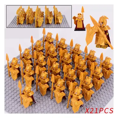 (Legion of Elven Lancers) 21PCS Soldiers Noldor Elf Mithril Jungle Assembled Legion Minifigure B