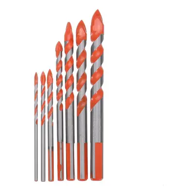 7Pcs 3-12mm Triangle Shank Drill 3/4/5/6/8/10/12mm Ceramic Glass Hole Wall Twist Spiral Bit