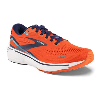 Brooks Men's Ghost Running Shoe - Flame/Navy/Blue - Medium