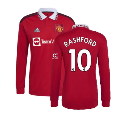 (XXL) Man Utd Long Sleeve Home Shirt (RASHFORD 10)