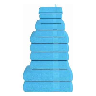 (turquoise) vidaXL Towel Set Washroom Tea Towel Hand Towel Wash Towel gsm 100% Cotton