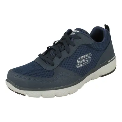 (UK 8, Navy) Mens Skechers Air Cooled Memory Foam Trainers Flex Advantage 3.0