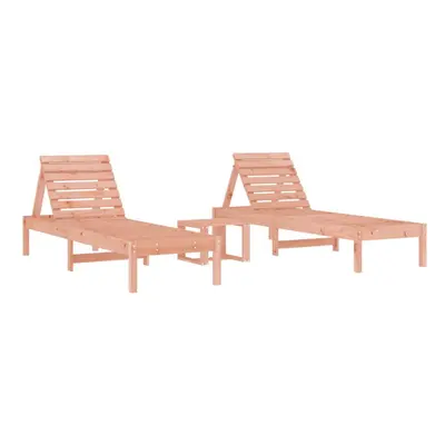 (natural douglas) vidaXL Sun Loungers with Table Sun Bed Chaise Longue pcs Solid Wood Pine