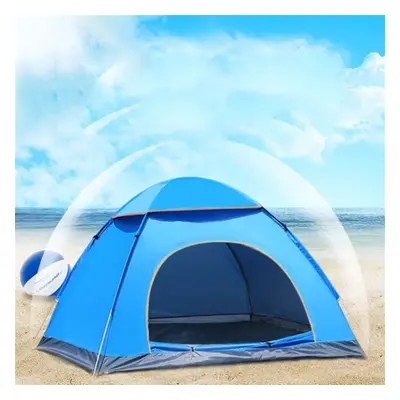 (Blue) Outdoor People Camping Tent Waterproof Automatic Quick Pop Up UV Sunshade Shelter