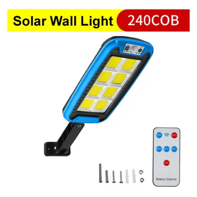 (240 COB - B) COB LED Solar Street Wall Light PIR Motion Sensor Dimmable Lamp Outdoor Garden