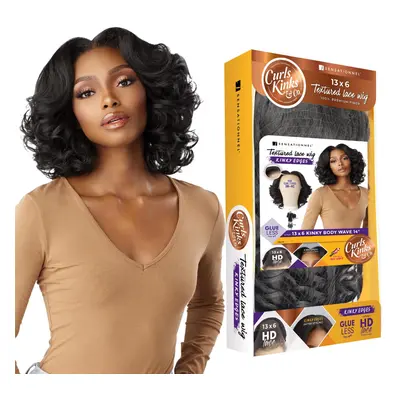 Sensationnel Kinky Edge 13x6 Lace Wigs - Kinky Edge Body Wave 14-inch