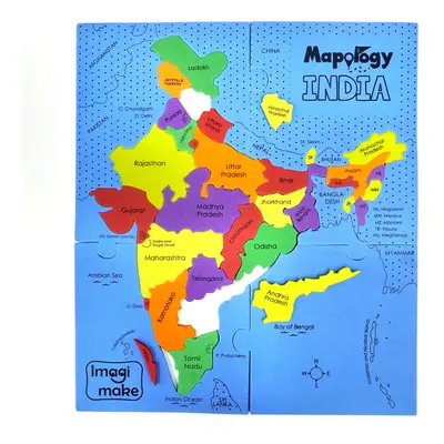 Imagimake Mapology India Map Puzzles - Geography for Kids - Learning & Educational Toys - Puzzle