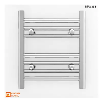 (300 x 400mm (BTU: 338)) Chrome Bathroom Designer Straight Towel Radiator