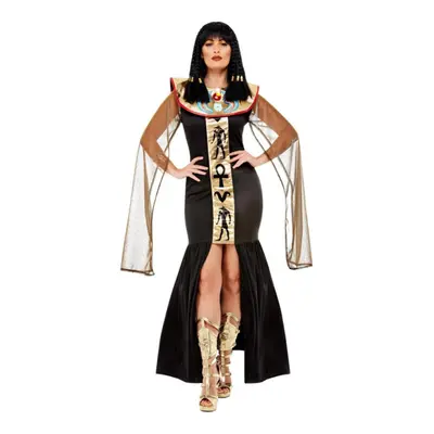 (M, Black/Gold) Smiffys Womens/Ladies Egyptian Goddess Costume Set