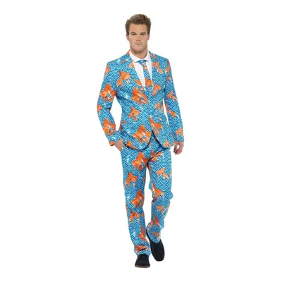 (XL R, Blue) Smiffys Mens Goldfish Costume Suit