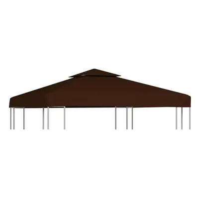 vidaXL 2-Tier Gazebo Top Cover 9.1 oz/yd 9.8'x9.8' Brown