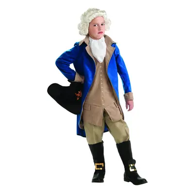 Rubies George Washington Child Costume - Blue-Brown - Small