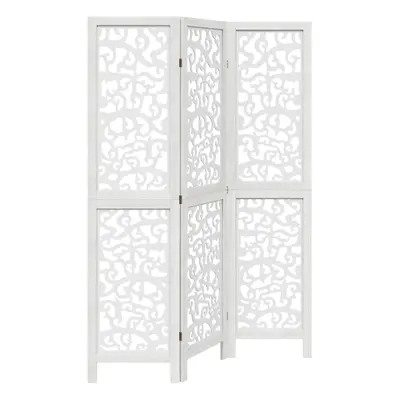 (40 x cm/ piece) vidaXL Room Divider Privacy Screen Room Partition White Solid Wood Paulownia