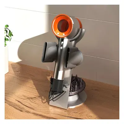 (Silver A) Hair Dryer Stand Holder For Dyson Supersonic Bracket Power Plug Holder Bathroom Organ