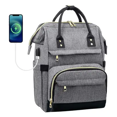 (grey, 15.6inch) Men Women Fashion Business Computer Backpacks Travel Bags Purse Student Bookbag