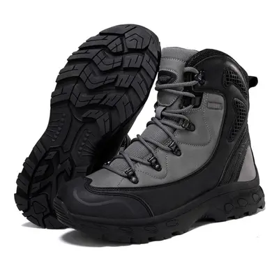 (grey, 39) Tuinanle Men&apos;s Hiking Shoes Platform Tactical Boots Male Outdoor Non Slip Desert