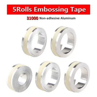 (as the picture, 5Rolls labels) 5rolls Compatible Dymo Tape 12mm M1011 Steel Embosstapes 35800 N