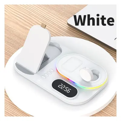 (white) In Wireless Chargers For Iphone 12 Pro Max 15w Fast Charging Dock Station For Apple Watc