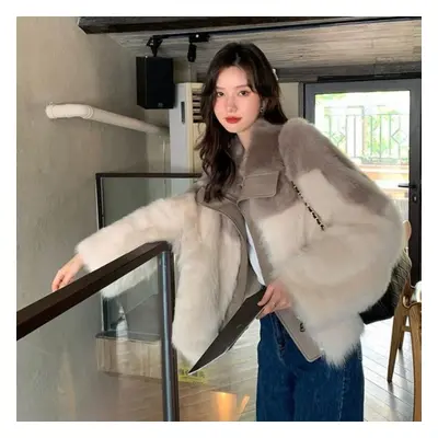 (as the picture, M) Fashionable And Warm Fur Coat For Women Winter Clothes For Women