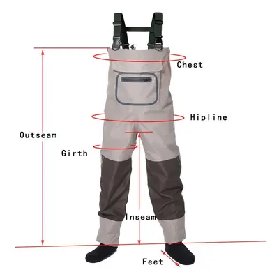 (M) Kylebooker Breathable Stockingfoot Chest Waders Kb002