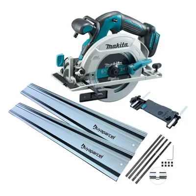 Makita DHS680Z 18v Brushless Circular Saw 165mm Bare + 2x BAP 1.5m Guide Rail